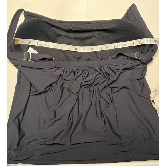 Time And Tru Women's 1X Black Camisole Top Nylon/Spandex Blend Adjustable Straps - Picture 2 of 3